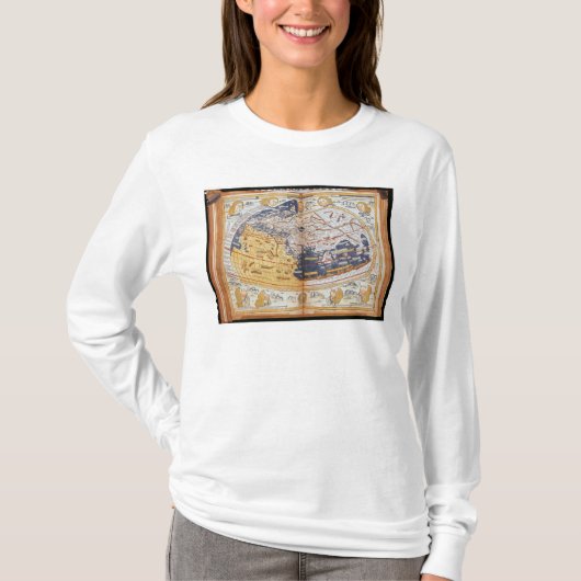 Kaart van de wereld, 1486 t-shirt (Voorkant)
