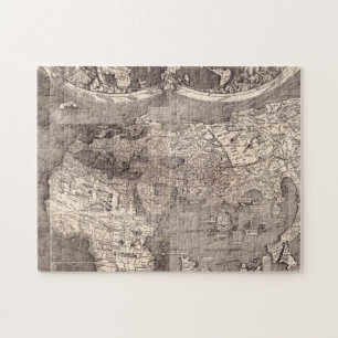 Kaart van de wereld 1507 legpuzzel