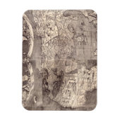Kaart van de wereld | 1507 magneet (Verticaal)
