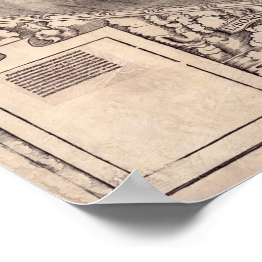 Kaart van de wereld | 1507 poster (Hoek)