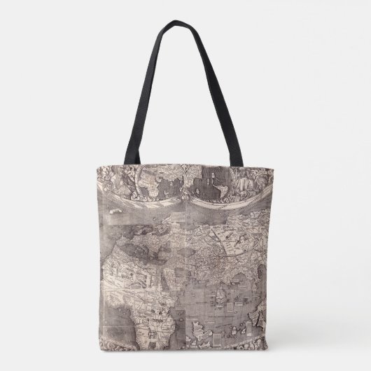 Kaart van de wereld | 1507 tote bag (Achterkant)