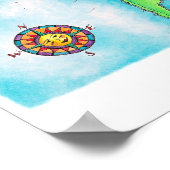 Kaart van de wereld 15 poster (Hoek)