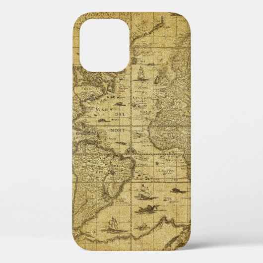  kaart van de wereld 1635 Case-Mate iPhone case (Achterkant)