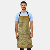  kaart van de wereld 1635 schort (Gedragen)