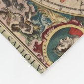  kaart van de wereld (1641) fleece deken (Hoek)