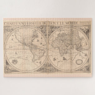 kaart van de wereld (1650) legpuzzel