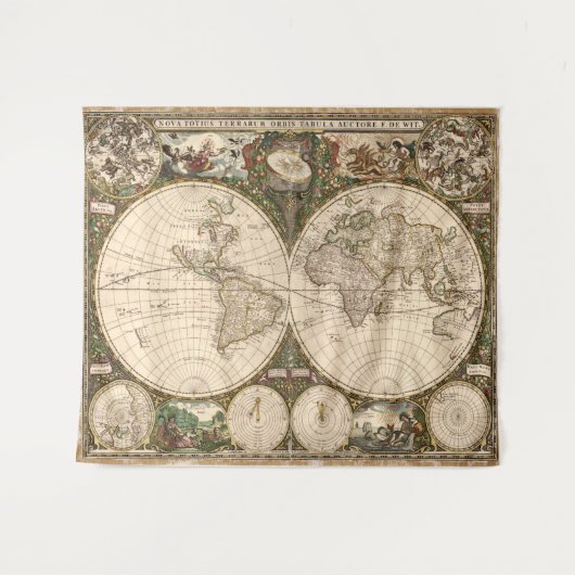  kaart van de wereld (1660) wandkleed (Voorkant (horizontaal))