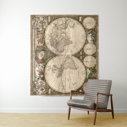  kaart van de wereld (1660) wandkleed (In situ)