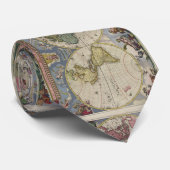  kaart van de wereld (1665) stropdas (Opgerold)