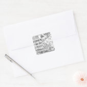 Kaart van de wereld, 1671 vierkante sticker (Envelop)