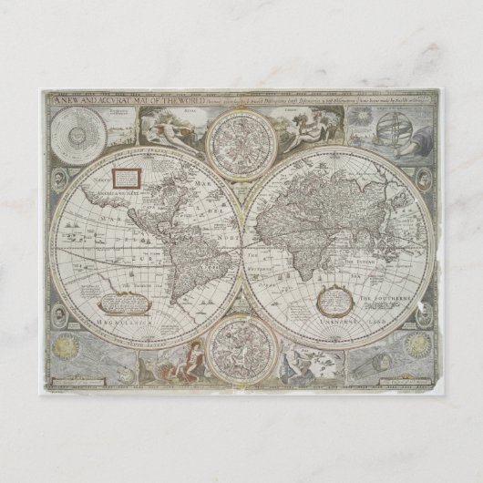 Kaart van de wereld | 1676 (Voorkant)