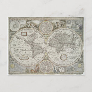 Kaart van de wereld 1676