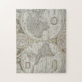 Kaart van de wereld | 1676 legpuzzel (Verticaal)