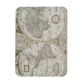 Kaart van de wereld | 1676 magneet (Verticaal)