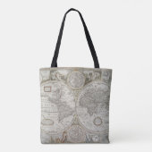 Kaart van de wereld | 1676 tote bag (Achterkant)