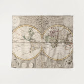 kaart van de wereld (1687) wandkleed (Voorkant (horizontaal))