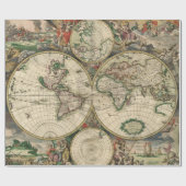  kaart van de wereld (1689) cadeaupapier (Vlak)