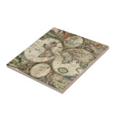  kaart van de wereld (1689) tegeltje (Zijkant)