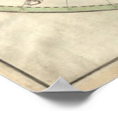  kaart van de wereld (1691) poster (Hoek)