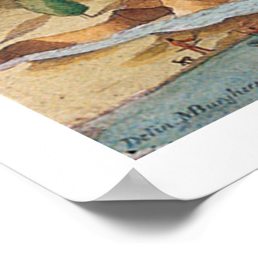 kaart van de wereld (1700) poster (Hoek)