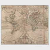  kaart van de wereld (1709) cadeaupapier (Vlak)