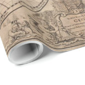  kaart van de wereld (1709) cadeaupapier (Rol Hoek)