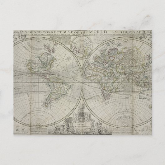 Kaart van de wereld | 1736 (Voorkant)