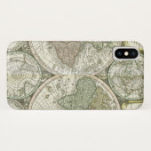 Kaart van de wereld | 1744 Case-Mate iPhone case (Achterkant (horizontaal))