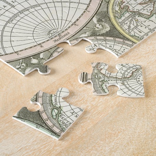 Kaart van de wereld | 1744 legpuzzel (Zijkant)