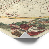  kaart van de wereld (1744) poster (Hoek)