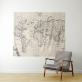  kaart van de wereld (1750) wandkleed (In Situ (horizontaal))