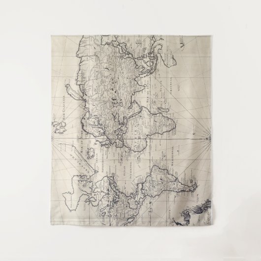  kaart van de wereld (1750) wandkleed (Voorkant)