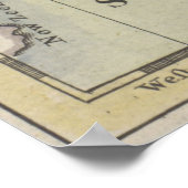  kaart van de wereld (1766) poster (Hoek)