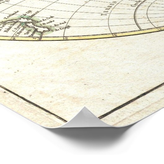  kaart van de wereld (1775) poster (Hoek)