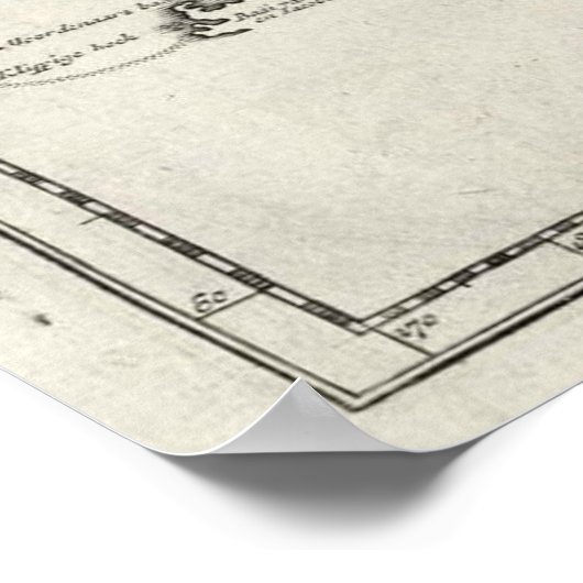  kaart van de wereld (1786) poster (Hoek)