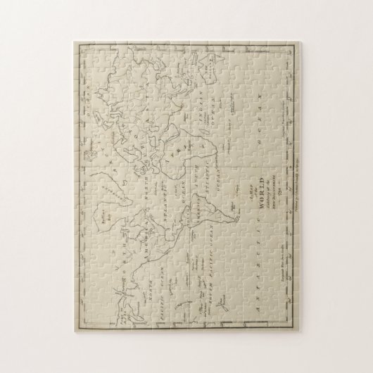  kaart van de wereld (1794) legpuzzel (Verticaal)
