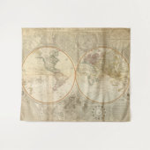  kaart van de wereld (1799) 2 wandkleed (Voorkant (horizontaal))