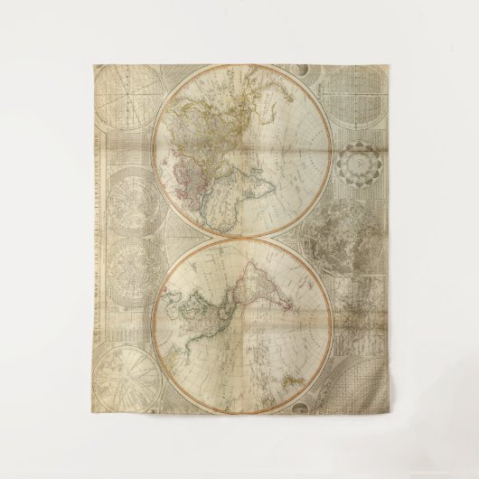  kaart van de wereld (1799) 2 wandkleed (Voorkant)