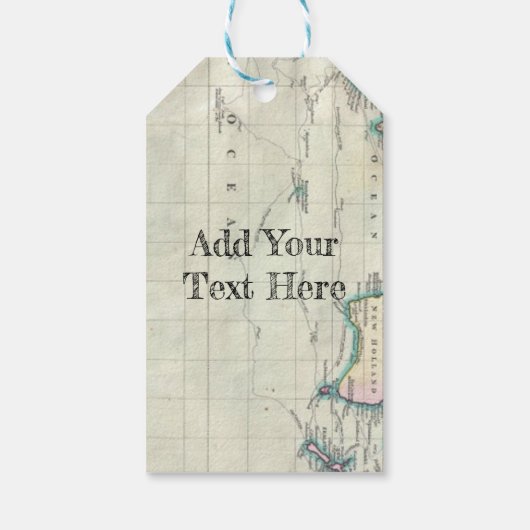  kaart van de wereld (1801) cadeaulabel (Achterkant)