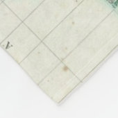 kaart van de wereld (1801) fleece deken (Hoek)