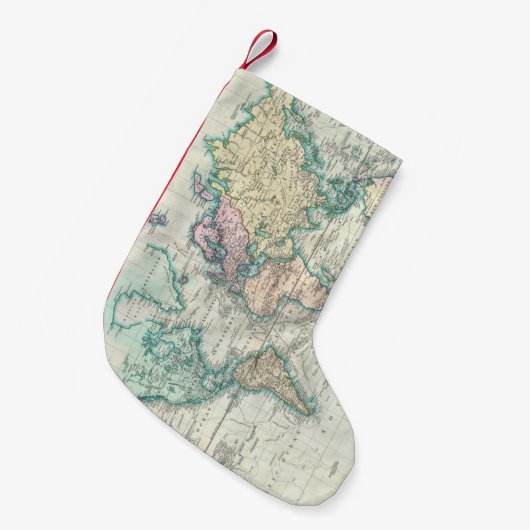 kaart van de wereld (1801) kleine kerstsok (Voorkant (Hangend))