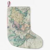 kaart van de wereld (1801) kleine kerstsok (Voorkant)