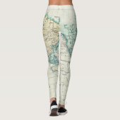  kaart van de wereld (1801) leggings (Achterkant)