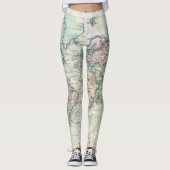  kaart van de wereld (1801) leggings (Voorkant)