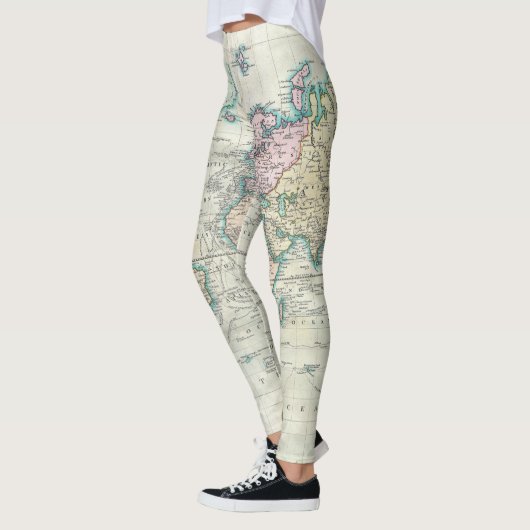 kaart van de wereld (1801) leggings (Links)