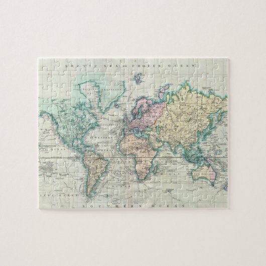  kaart van de wereld (1801) legpuzzel (Horizontaal)