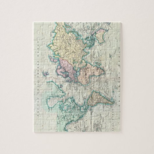  kaart van de wereld (1801) legpuzzel (Verticaal)