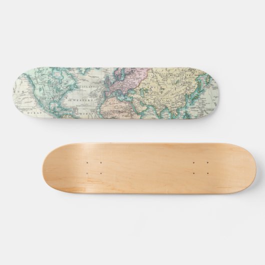  kaart van de wereld (1801) persoonlijk skateboard (Horizontaal)
