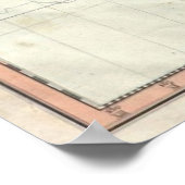  kaart van de wereld (1801) poster (Hoek)