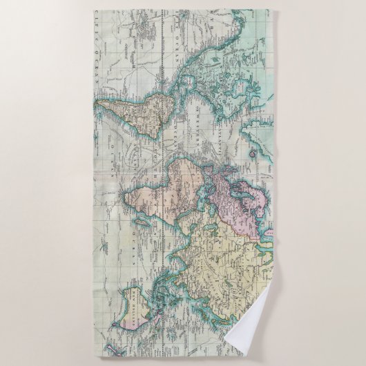  kaart van de wereld (1801) strandlaken (Voorkant)